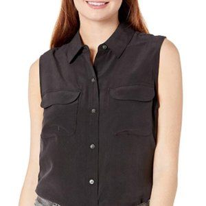 Women's sleeveless slim signature shirt